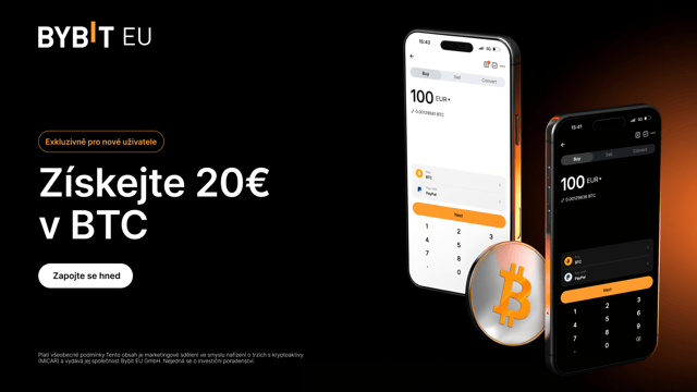 Uvítací odměna Bybit EU: BTC v hodnotě 20 € jako dárek