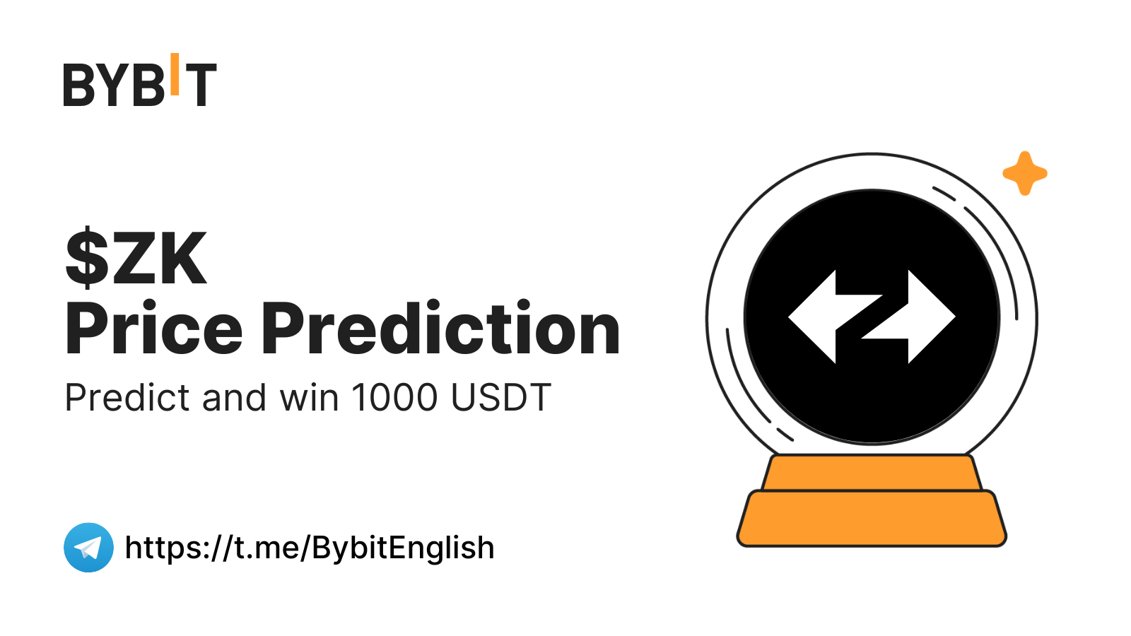 Bybit Announcement | Bybit Community Prediction Draw: Predict ZK Price and  Win 1000 USDT! 🔮