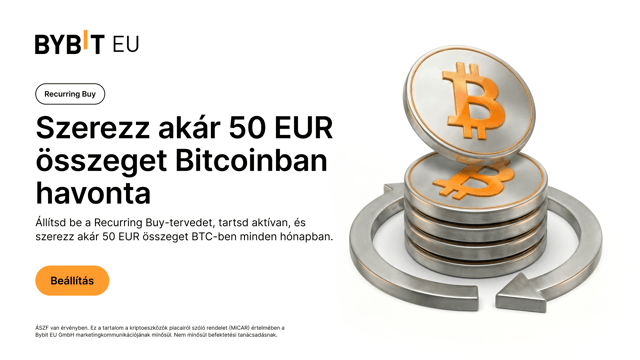 Recurring Buy: Szerezz akár 50 EUR további összeget BTC-ben havonta