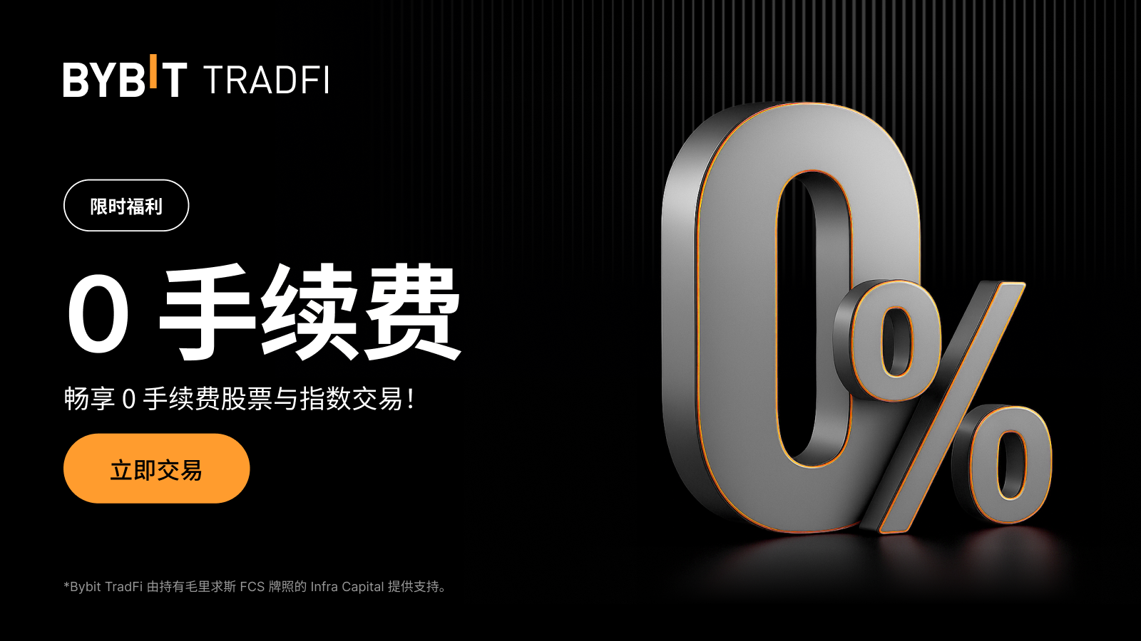 Bybit Announcement | 限时福利：在Bybit TradFi 交易股票与指数，畅享0 手续费