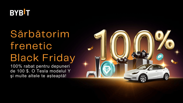 Sărbătoarea frenetică Black Friday: Efectuează depuneri pentru 100% rabat și câștigă o Tesla modelul Y, un Apple Vision Pro și nu numai!