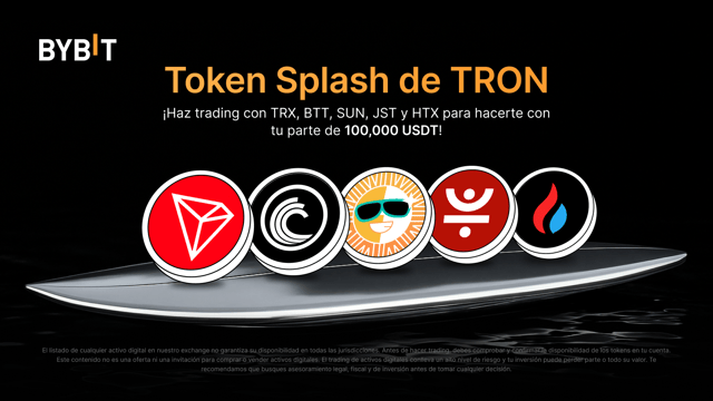 Token Splash de TRON: gana parte de un fondo de premios de 100,000 USDT