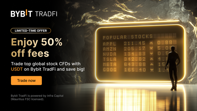 🔥 Limited time: Trade stock CFDs on Bybit now and enjoy 50% off trading fees!