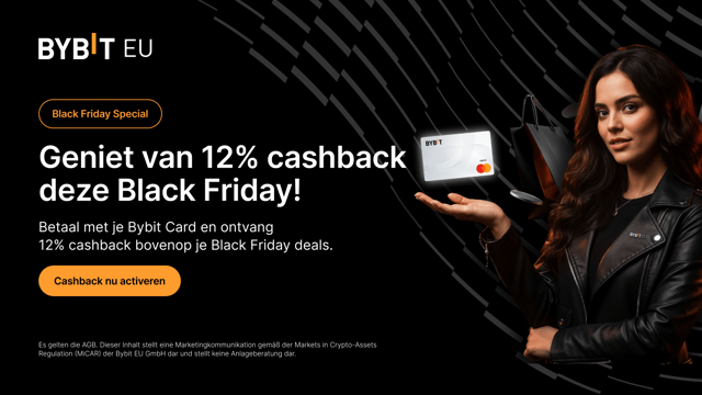 Bybit Card Special: Scoor 12% Cashback deze Black Friday