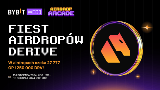 Fiesta airdropów Derive: Zgarnij swoją część z puli 27 777 OP i 250 000 DRV!