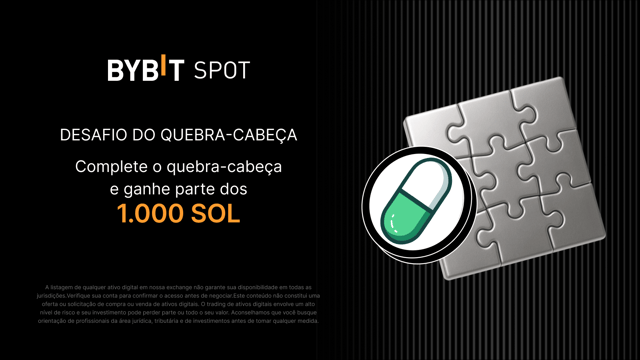 Complete o quebra-cabeça e ganhe muitos prêmios: 1.000 tokens SOL disponíveis