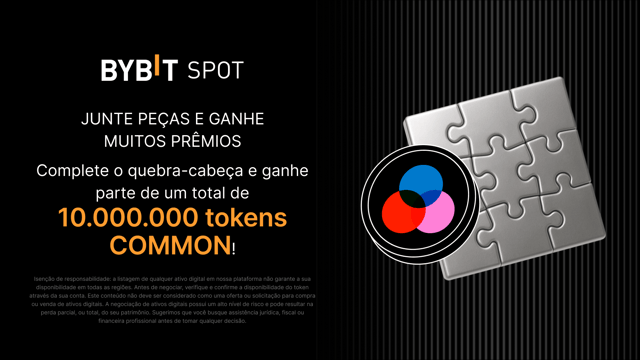 Complete o quebra-cabeça e ganhe muito: 10.000.000 de tokens COMMON disponíveis