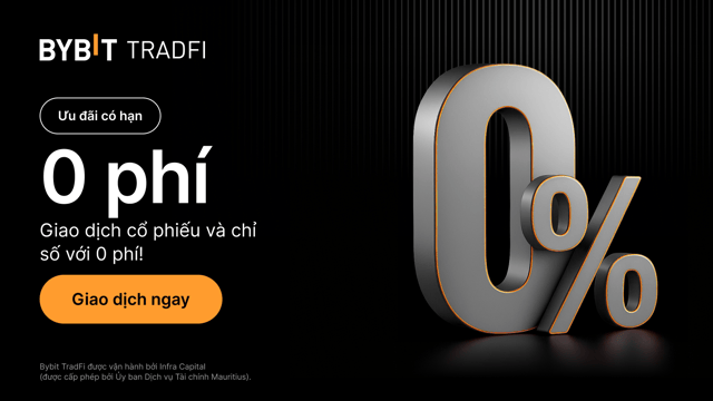 Ưu đãi có thời hạn: Giao dịch cổ phiếu và chỉ số không mất phí trên Bybit TradFi