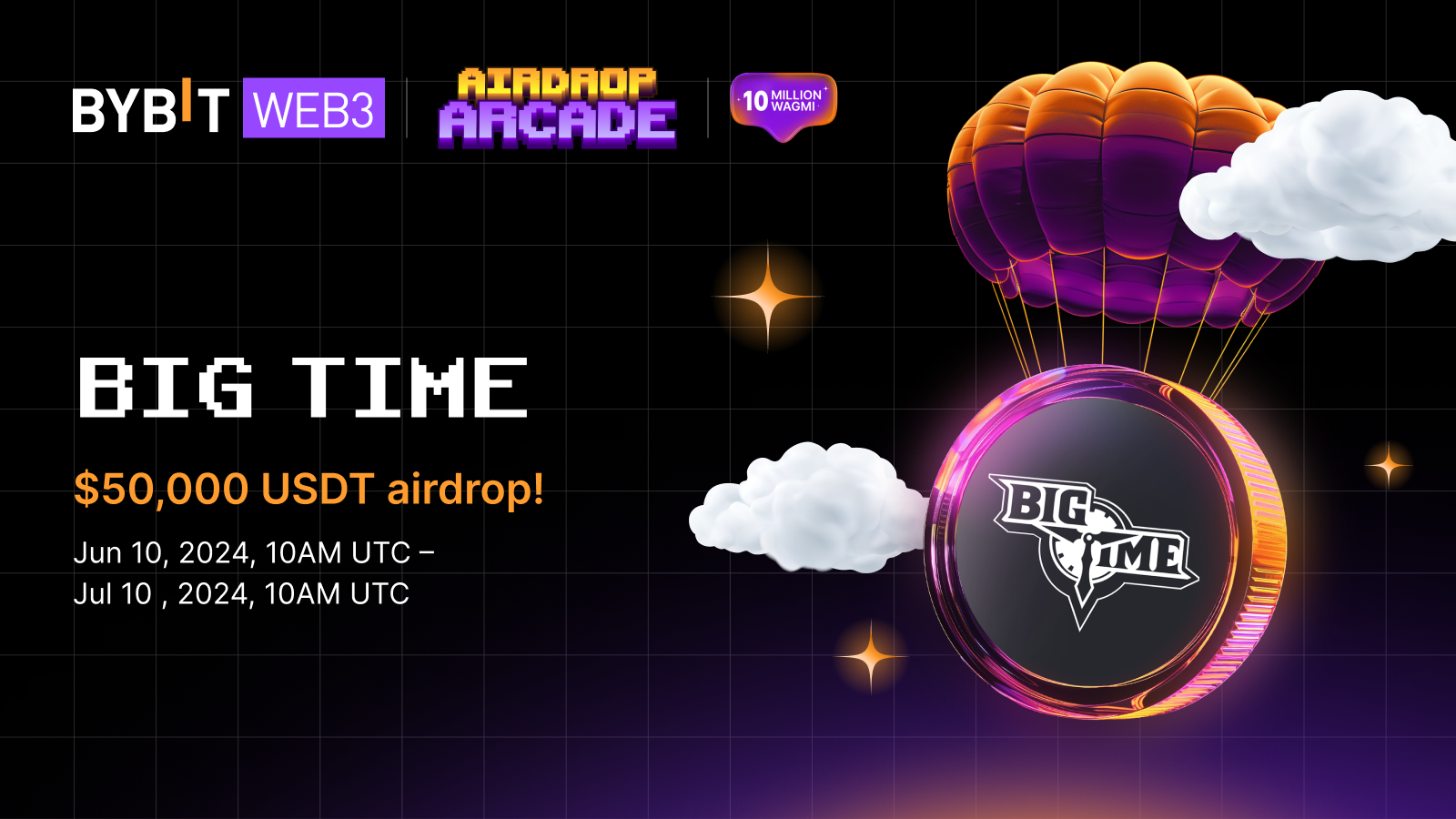 Bybit Announcement | Big Time Airdrop: Share 312,500 BIGTIME in Airdrops