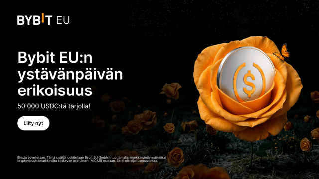 Bybit EU:n ystävänpäivän erikoisuus: 50 000 USDC:tä tarjolla!