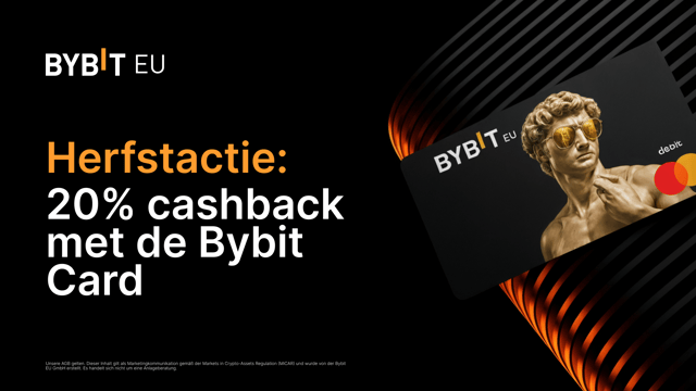 🍂 Herfstactie: 20% cashback met de Bybit Card