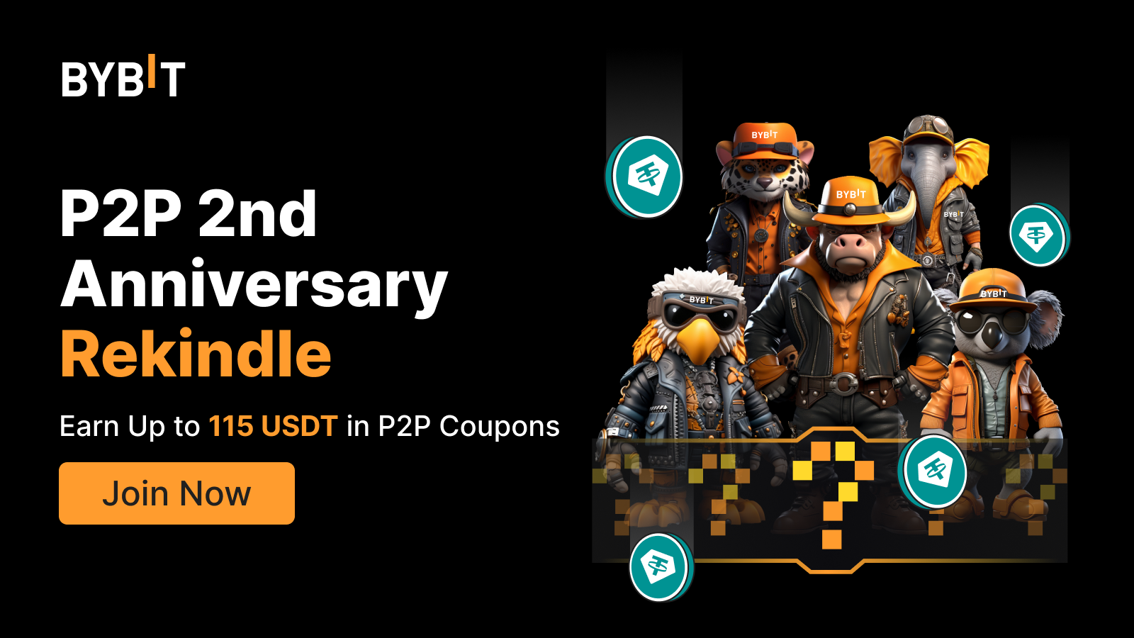 Bybit Announcement | P2P 2nd Anniversary Rekindle: Earn Up to 115 USDT ...