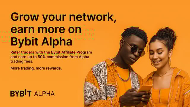 Comisión de Afiliados de Bybit Alpha: Gana de las tarifas de trading de Alpha