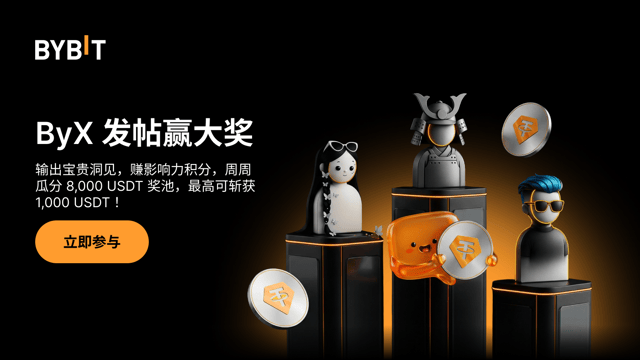 ByX 影响力排行榜焕新登场：发帖晒洞察，周周瓜分 8,000 USDT！