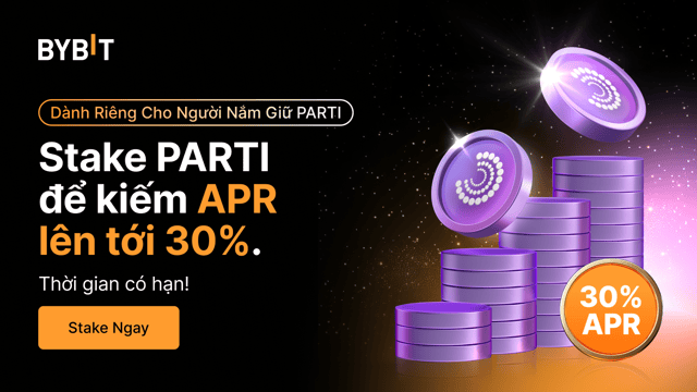 Tham Gia Kiếm Thưởng PARTI: Stake PARTI Để Tận Hưởng APR 30% Và Chia Sẻ Tổng Thưởng 200.000 PARTI!