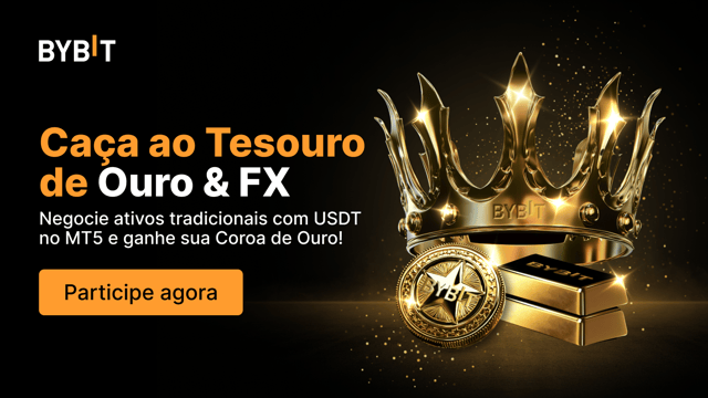 Caça ao Tesouro de Ouro & FX: Dispute pela coroa de ouro, barras de ouro, moedas de ouro e recompensas em USDT!