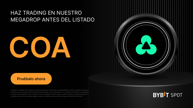 Bybit Megadrop: ¡haz staking de MNT y USDT para conseguir una parte del enorme fondo de premios de 20,000,000 COA!