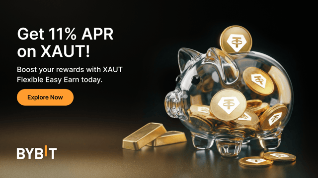 XAUT Flexible Easy Earn: Earn up to 11% APR on tokenized gold!