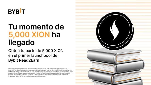 Obtén tu parte de 5,000 XION en el primer launchpool de Bybit Read2Earn