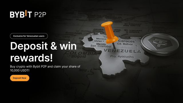 Venezuela rising with Bybit P2P: Deposit and claim your share of 10,000 USDT!