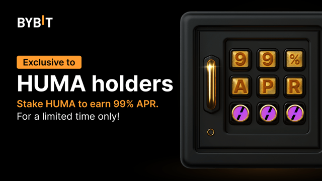 Join the HUMA party: Stake HUMA to enjoy 99% APR and share a 1,500,000 HUMA prize pool!