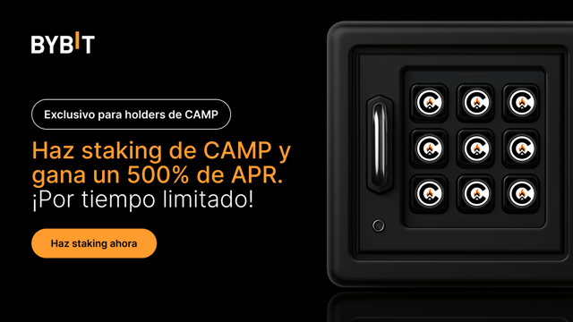 Únete a la fiesta CAMP: haz staking de CAMP para ganar un 500% de APR y llévate una parte del fondo de premios de 400,000 CAMP.