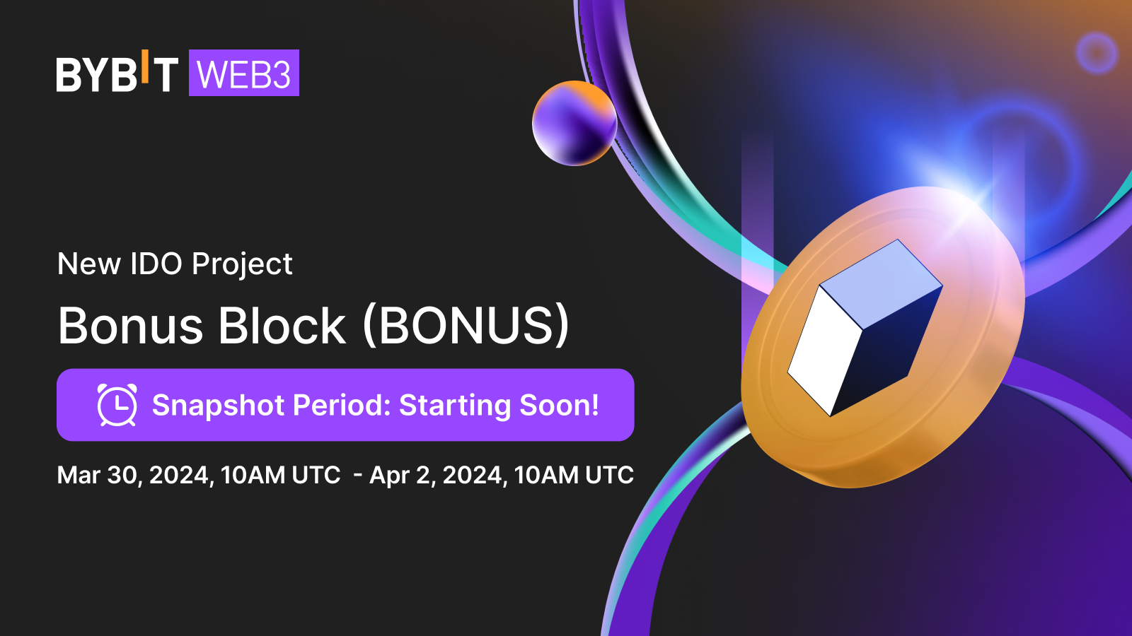 Bybit Announcement | Bonus Block (BONUS) on Bybit Web3 IDO: Snapshot ...