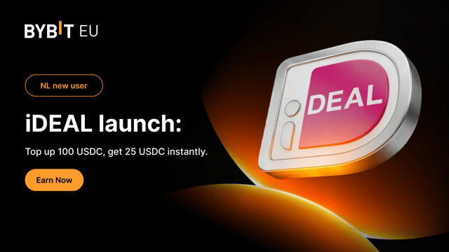 [NL new user] iDEAL launch: Top up 100 USDC with iDEAL & get 25 USDC instantly!