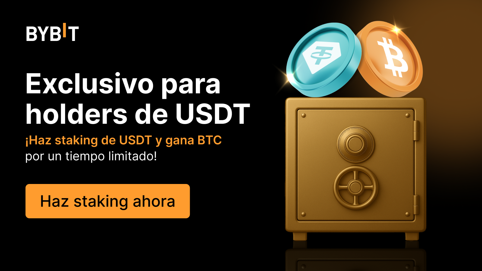 Bybit Announcement | Únete a la celebración del staking: Haz staking de  USDT para ganar un 100% de APR con BTC y llévate una parte del fondo de  premios de 1 BTC.