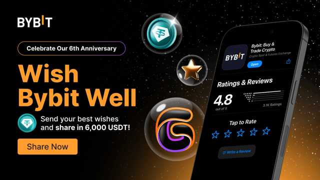 🎉 Wish Bybit Well: Share Your Feedback for a Chance to Win From 6,000 USDT!