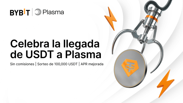 🚀 Bybit lanza USDT en Plasma: Sin comisiones, sorteos diarios y staking de alto rendimiento