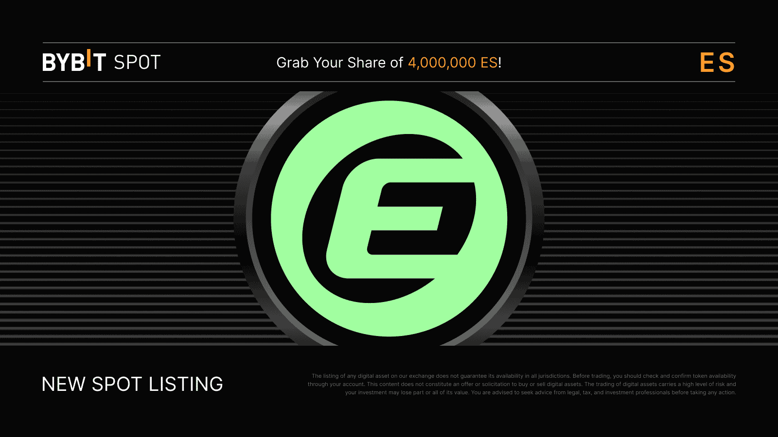 Bybit Announcement | New listing: ES/USDT — Grab a share of the 4,000,000  ES prize pool