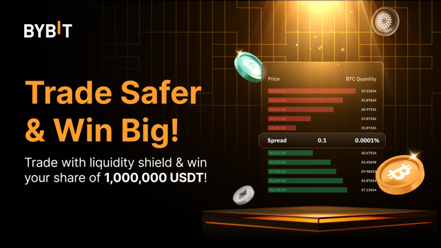 💥 Bybit Liquidity Shield Trading Frenzy: Trade Safer & Win a Share of 1,000,000 USDT!
