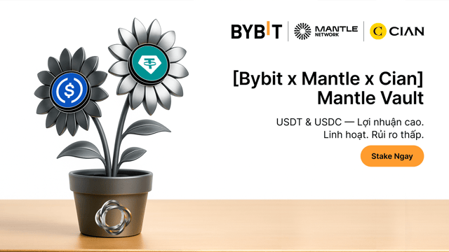 [Bybit x Mantle x Cian] Giới thiệu Mantle Vault: Chiến lược tạo lợi suất on-chain bằng stablecoin, được thiết kế hướng tới sự ổn định, linh hoạt và khả năng mở rộng.