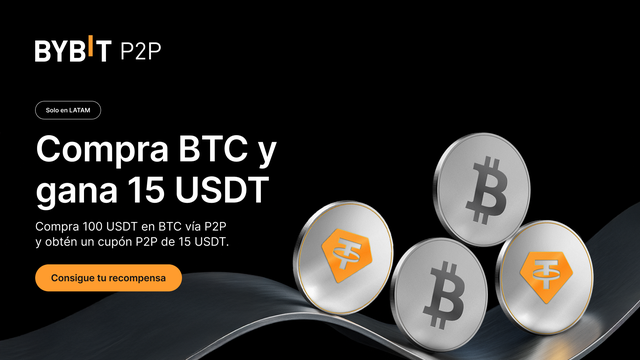[Exclusivo para LATAM] Gana 15 USDT con tu primera compra de Bitcoin a través de Bybit P2P