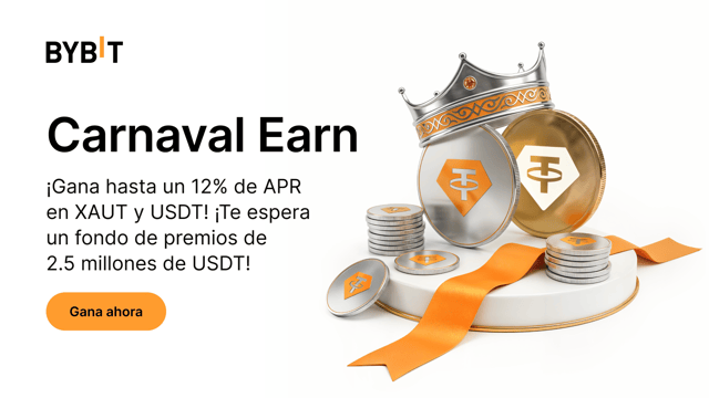 Carnaval Earn: ¡Puedes ganar hasta un 12% de APR y un fondo de premios de 2,500,000 USDT!