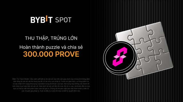 Hoàn thành puzzle và giành thắng lớn: 300.000 PROVE đang chờ