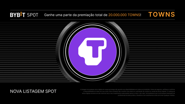 Nova Listagem: TOWNS/USDT e TOWNS/USDC — Garanta parte do prêmio total de 20.000.000 TOWNS