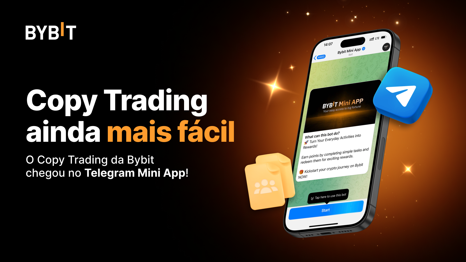 Bybit Announcement | 📢 Lançamento do Copy Trading da Bybit no Telegram  Mini App!