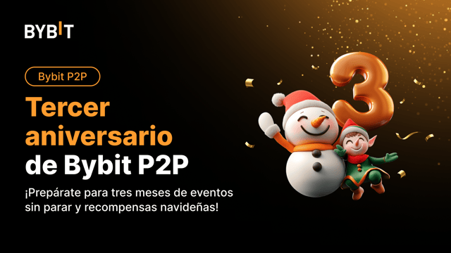 ¡Celebra el tercer aniversario de Bybit P2P con recompensas exclusivas! 🎉