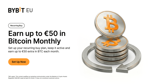 Recurring Buy: Tjäna upp till 50 EUR extra i BTC per månad