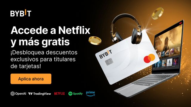 Accede a contenido gratis con la Bybit Card: Disfruta de descuentos en Netflix, Spotify y más, ¡exclusivamente para titulares de tarjetas!