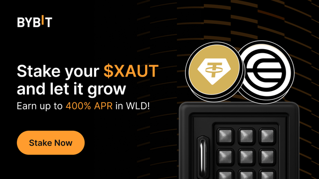 Stake XAUT to earn 400% APR with WLD and share a 24,000 WLD prize pool!