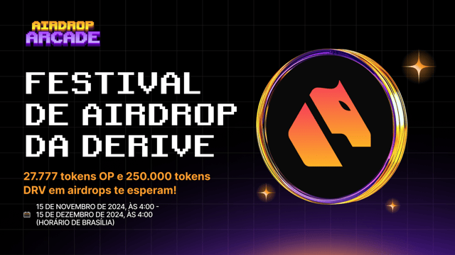 Festival de Airdrop da Derive: Garanta a sua parte dos 27.777 tokens OP e 250.000 tokens DRV!
