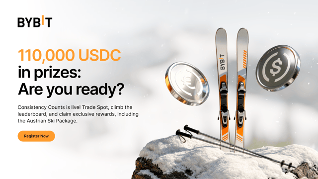 Consistency Counts:  Faz trading para ganhar uma parte de 110 000 USDC