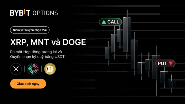 Giới thiệu hợp đồng Tương Lai và Quyền Chọn XRP, MNT và DOGE