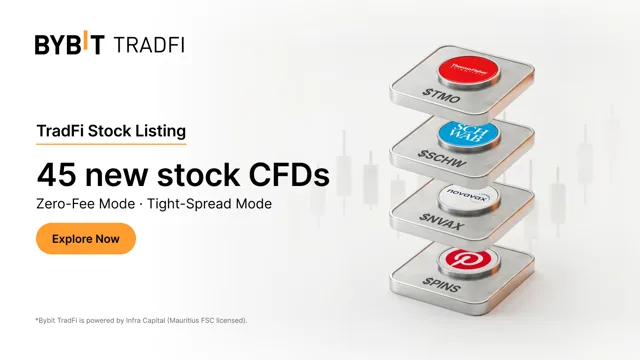 TradFi stock listing: 45 stock CFDs now live on Bybit TradFi!