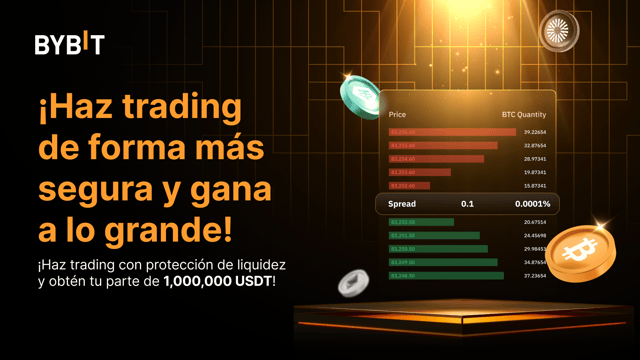 💥 Festival de trading con protección de liquidez de Bybit: haz trading de forma más segura y gana una parte de 1,000,000 USDT.