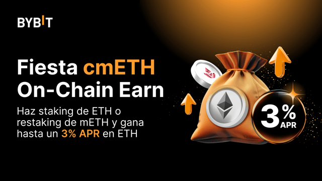 Fiesta cmETH On-Chain Earn Gana hasta un 3% de APR en ETH