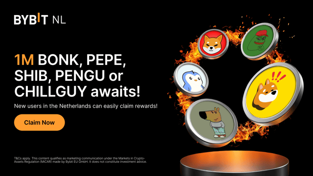 [NL new user] 1 million BONK, PEPE, SHIB, PENGU or CHILLGUY for every new user in the Netherlands